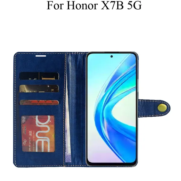 Blue_Premium_Flip_Cover_For_Honor_X7B_5G