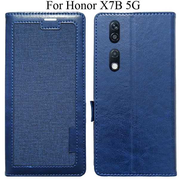 Blue_Premium_Flip_Cover_For_Honor_X7B_5G