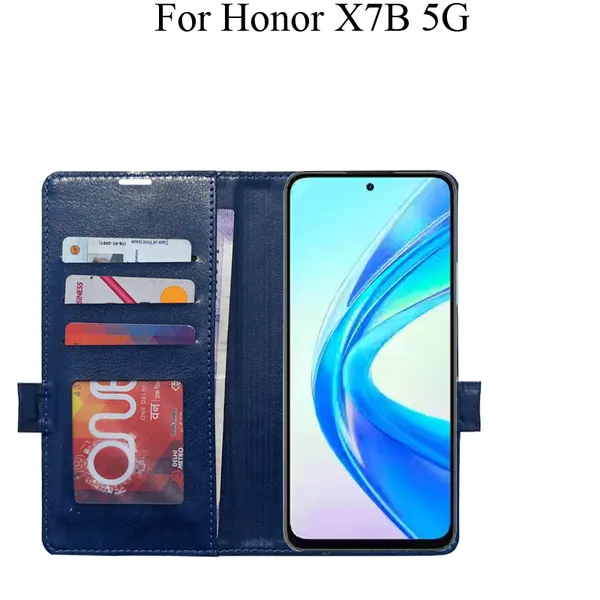 Blue_Premium_Flip_Cover_For_Honor_X7B_5G