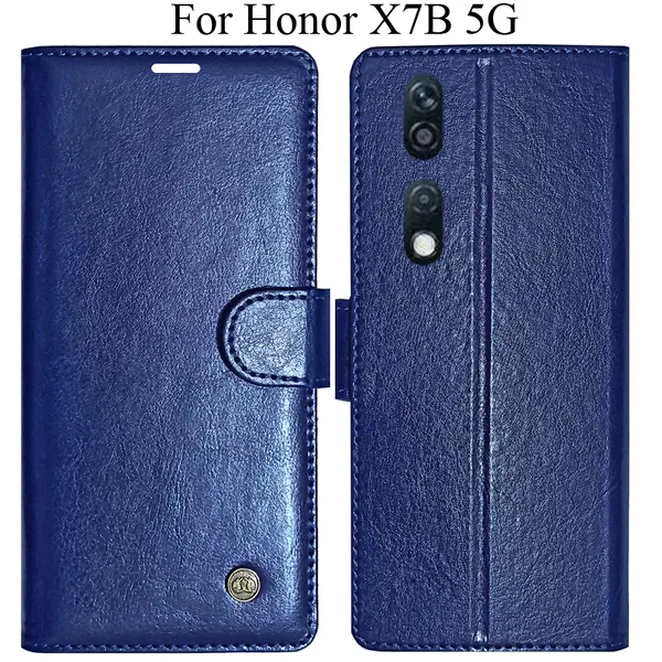 Blue_Premium_Flip_Cover_For_Honor_X7B_5G