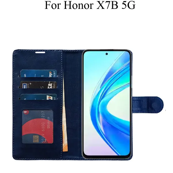 Blue_Premium_Flip_Cover_For_Honor_X7B_5G