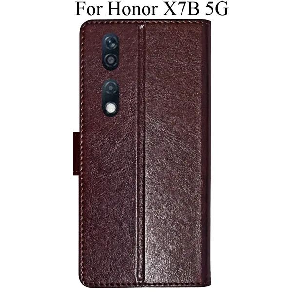 Beige_Premium_Flip_Cover_For_Honor_X7B_5G