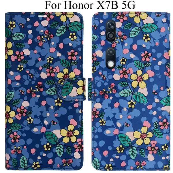 Blue_Premium_Flip_Cover_For_Honor_X7B_5G