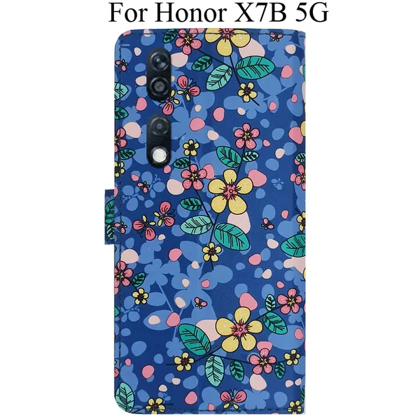 Blue_Premium_Flip_Cover_For_Honor_X7B_5G