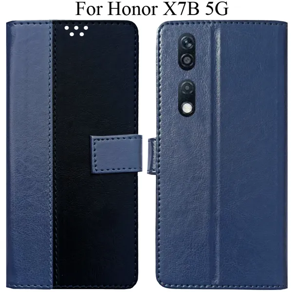 Black_Premium_Flip_Cover_For_Honor_X7B_5G