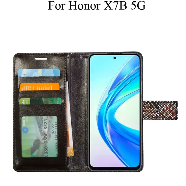 Red_Premium_Flip_Cover_For_Honor_X7B_5G