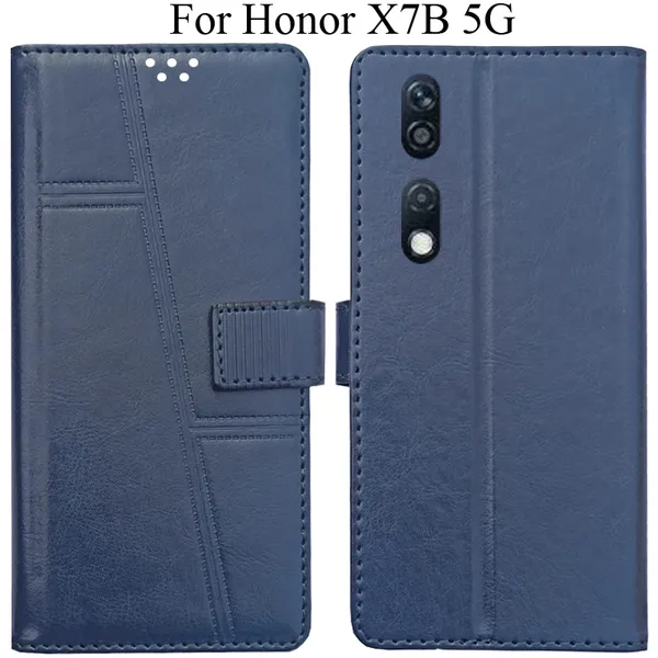 Blue_Premium_Flip_Cover_For_Honor_X7B_5G