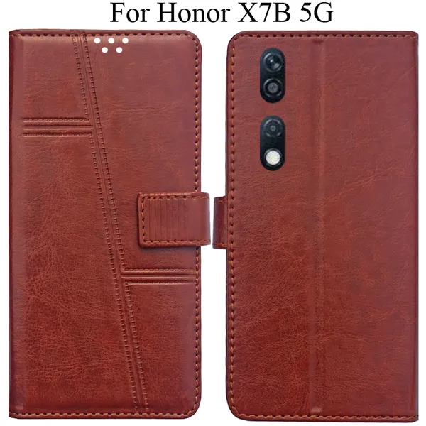 Brown_Premium_Flip_Cover_For_Honor_X7B_5G