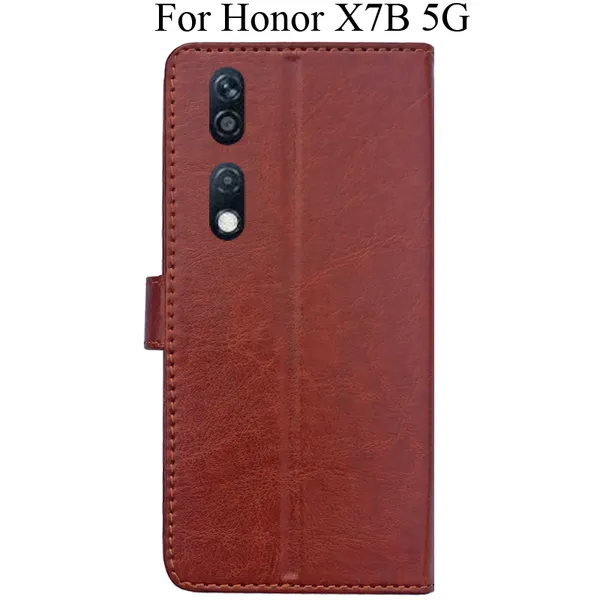 Brown_Premium_Flip_Cover_For_Honor_X7B_5G