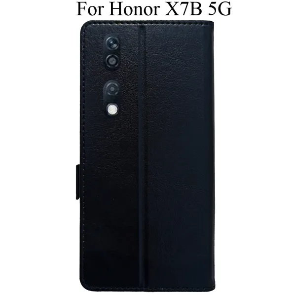 Black_Premium_Flip_Cover_For_Honor_X7B_5G