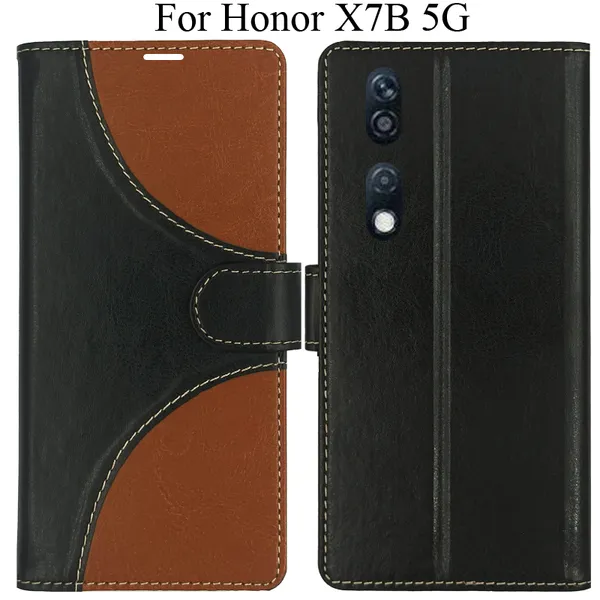 Black_Premium_Flip_Cover_For_Honor_X7B_5G