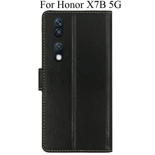 Black_Premium_Flip_Cover_For_Honor_X7B_5G