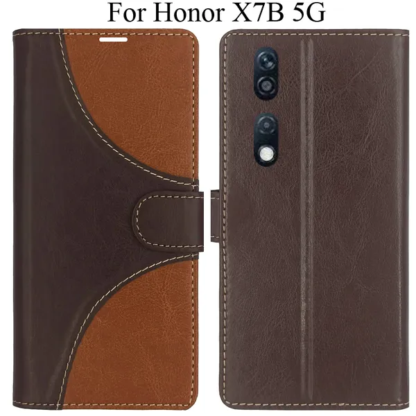 Brown_Premium_Flip_Cover_For_Honor_X7B_5G