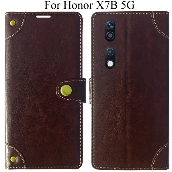 Beige_Premium_Flip_Cover_For_Honor_X7B_5G
