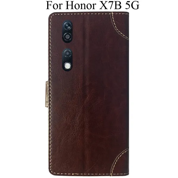 Beige_Premium_Flip_Cover_For_Honor_X7B_5G