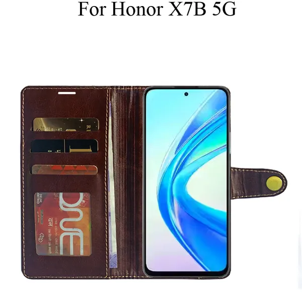 Beige_Premium_Flip_Cover_For_Honor_X7B_5G