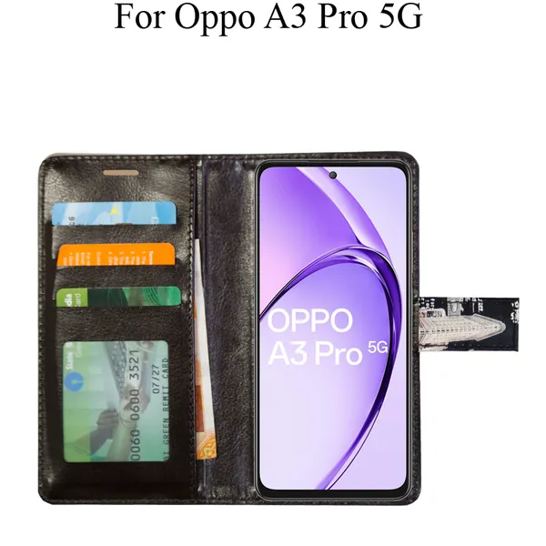 Black_Premium_Flip_Cover_For_Oppo_A3_Pro_5G