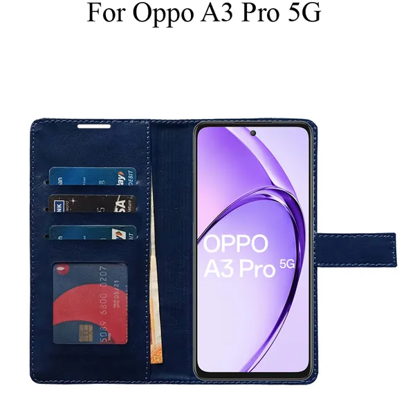 Blue_Premium_Flip_Cover_For_Oppo_A3_Pro_5G