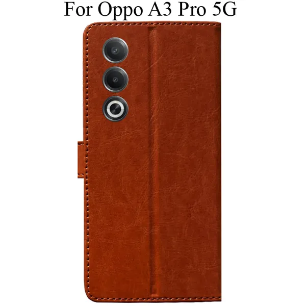 Orange_Premium_Flip_Cover_For_Oppo_A3_Pro_5G