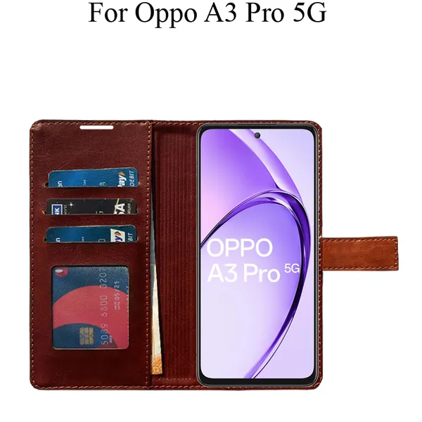 Orange_Premium_Flip_Cover_For_Oppo_A3_Pro_5G