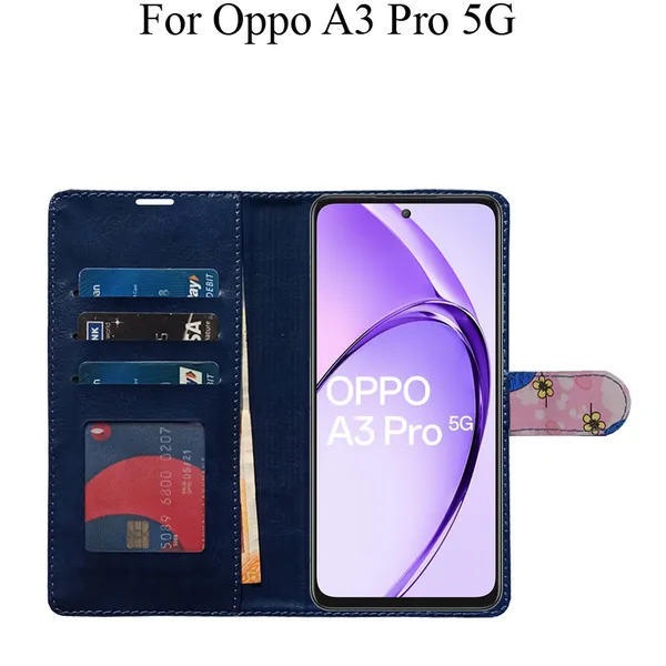 Pink_Premium_Flip_Cover_For_Oppo_A3_Pro_5G