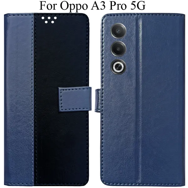 Black_Premium_Flip_Cover_For_Oppo_A3_Pro_5G