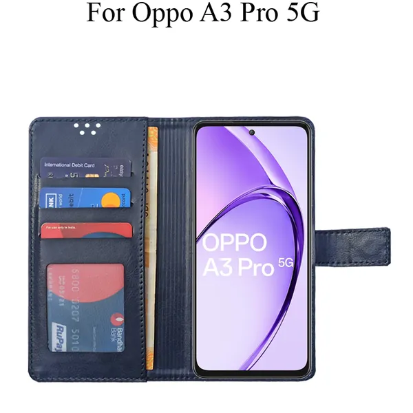 Black_Premium_Flip_Cover_For_Oppo_A3_Pro_5G