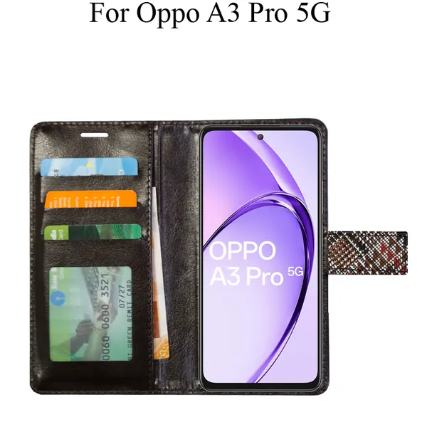 Red_Premium_Flip_Cover_For_Oppo_A3_Pro_5G