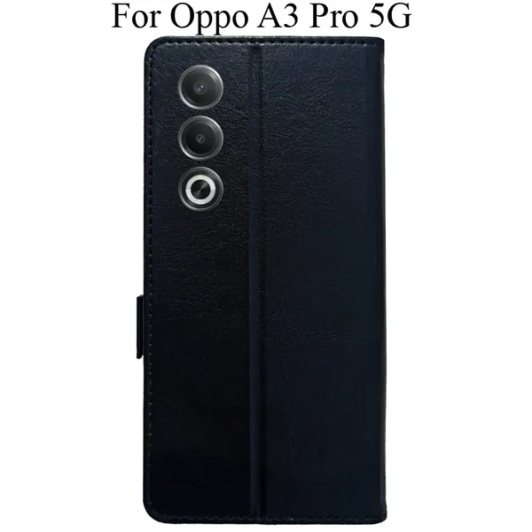Black_Premium_Flip_Cover_For_Oppo_A3_Pro_5G