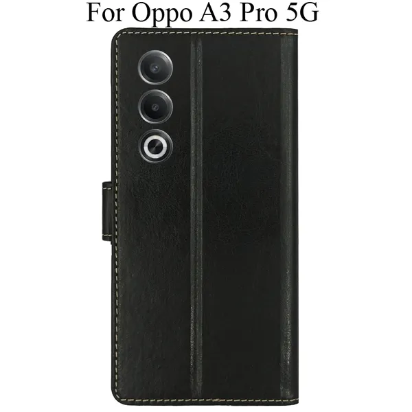 Black_Premium_Flip_Cover_For_Oppo_A3_Pro_5G