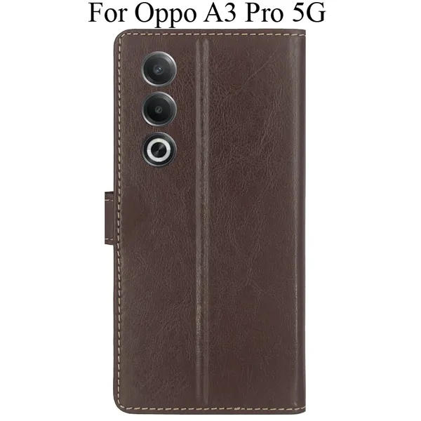 Brown_Premium_Flip_Cover_For_Oppo_A3_Pro_5G