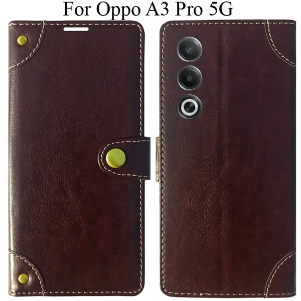Beige_Premium_Flip_Cover_For_Oppo_A3_Pro_5G