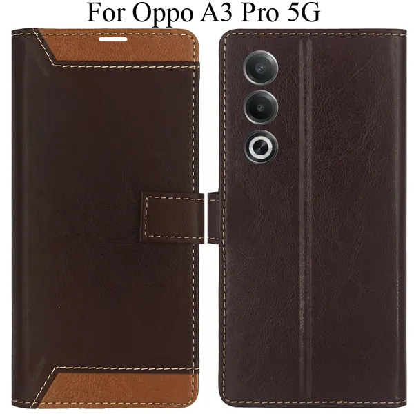 Brown_Premium_Flip_Cover_For_Oppo_A3_Pro_5G