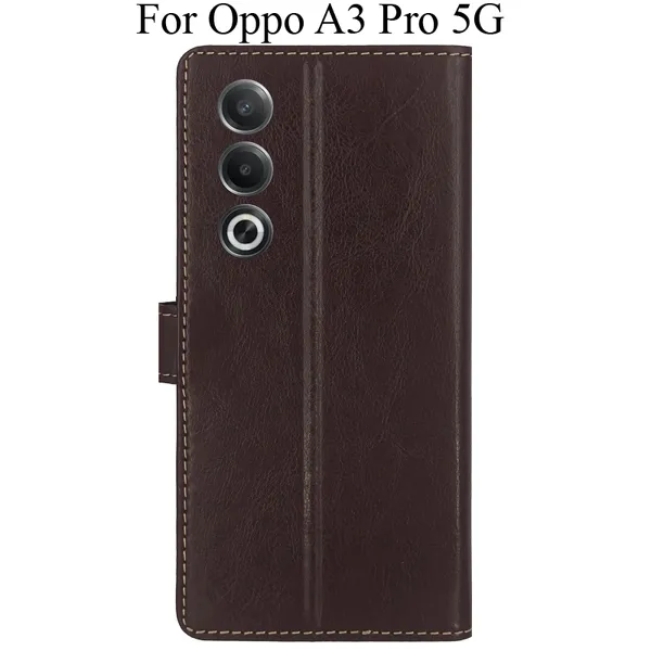 Brown_Premium_Flip_Cover_For_Oppo_A3_Pro_5G