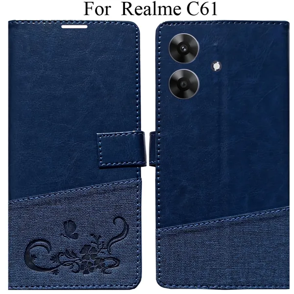 Blue_Premium_Flip_Cover_For_Realme_C61,_Realme_C61_4G