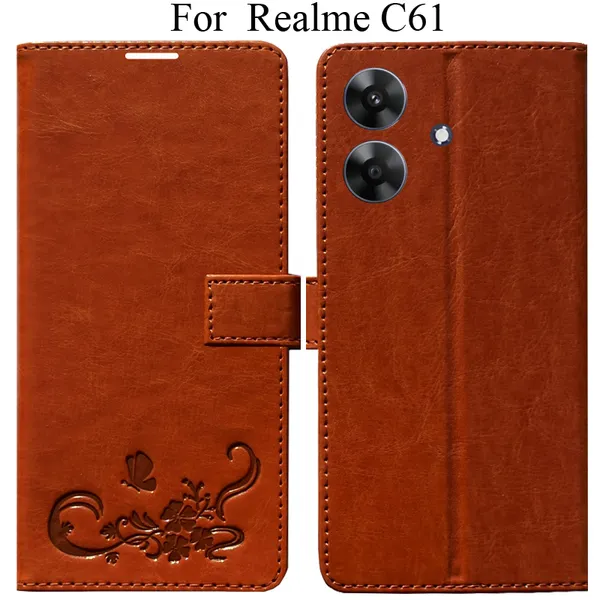 Orange_Premium_Flip_Cover_For_Realme_C61,_Realme_C61_4G