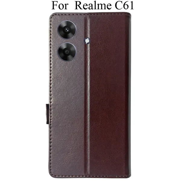 Brown_Premium_Flip_Cover_For_Realme_C61,_Realme_C61_4G