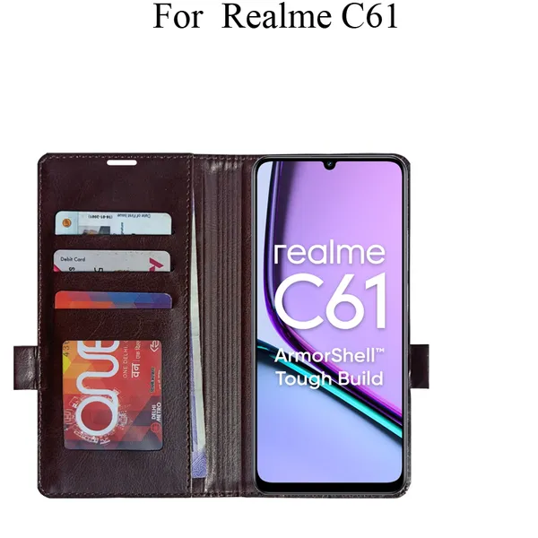 Brown_Premium_Flip_Cover_For_Realme_C61,_Realme_C61_4G
