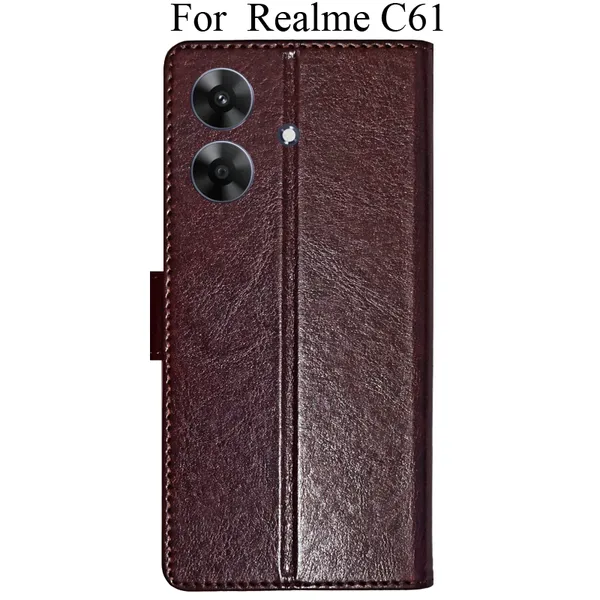Beige_Premium_Flip_Cover_For_Realme_C61,_Realme_C61_4G