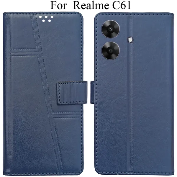 Blue_Premium_Flip_Cover_For_Realme_C61,_Realme_C61_4G