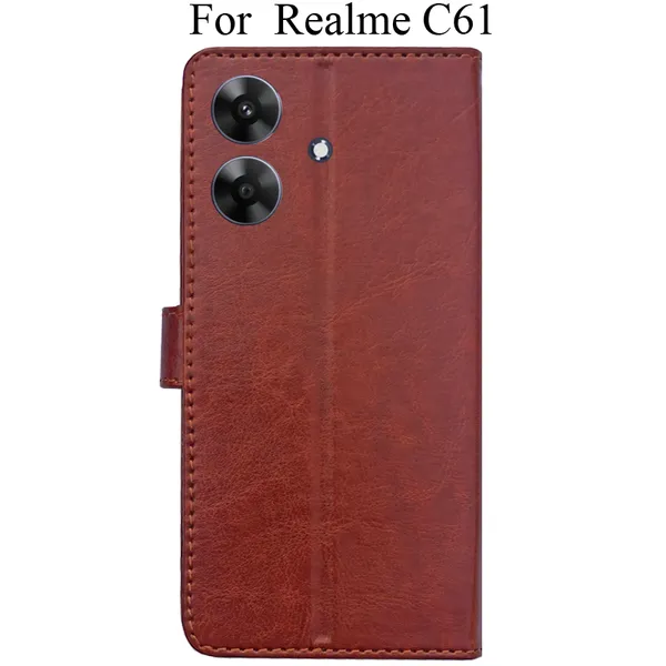 Brown_Premium_Flip_Cover_For_Realme_C61,_Realme_C61_4G