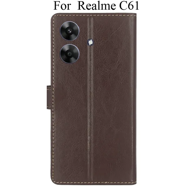 Brown_Premium_Flip_Cover_For_Realme_C61,_Realme_C61_4G