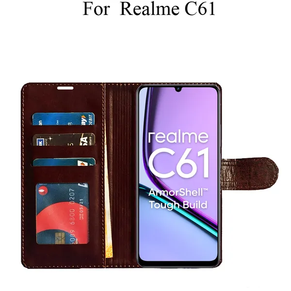 Brown_Premium_Flip_Cover_For_Realme_C61,_Realme_C61_4G