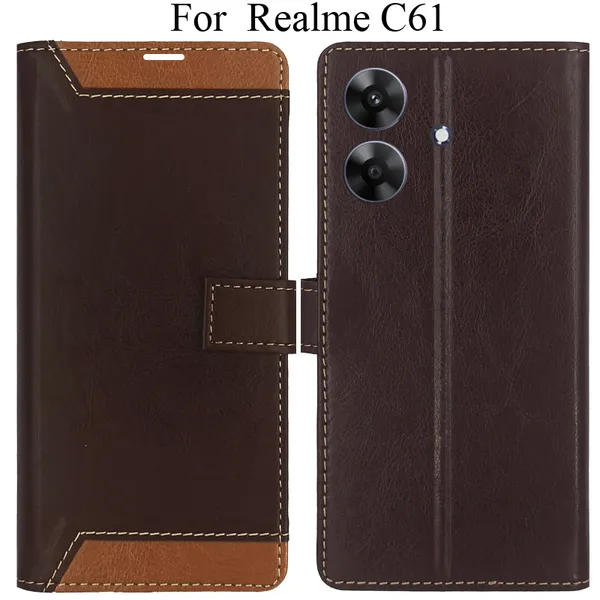 Brown_Premium_Flip_Cover_For_Realme_C61,_Realme_C61_4G