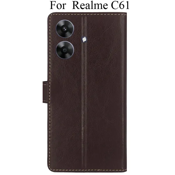 Brown_Premium_Flip_Cover_For_Realme_C61,_Realme_C61_4G
