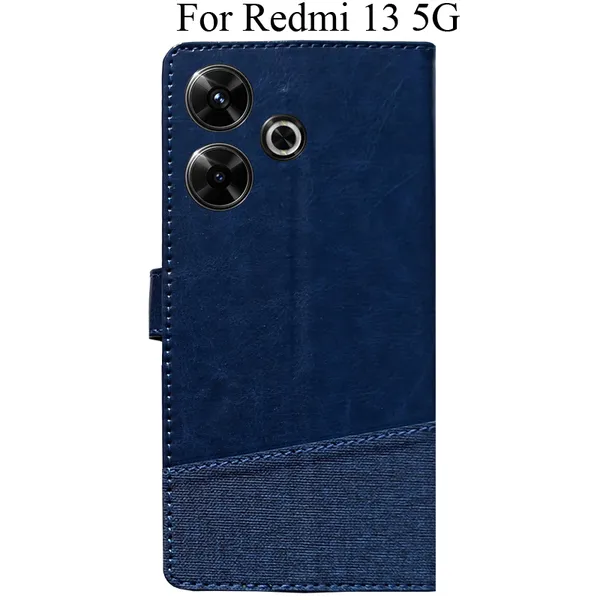 Blue_Premium_Flip_Cover_For_Redmi_13_5G