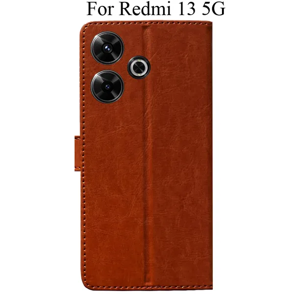 Orange_Premium_Flip_Cover_For_Redmi_13_5G