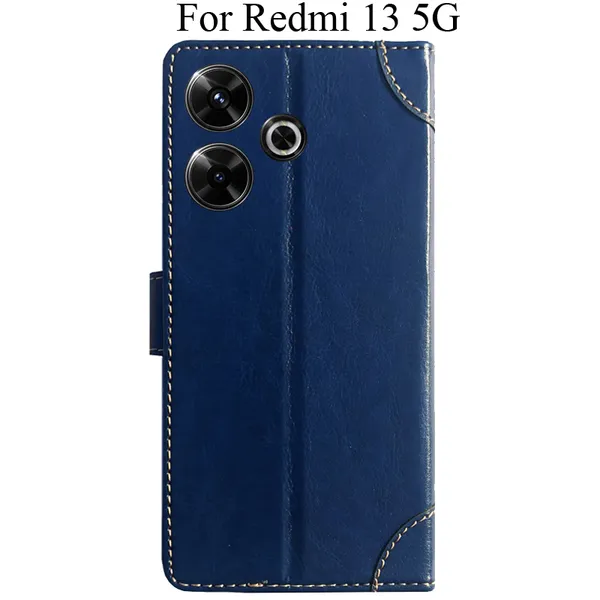 Blue_Premium_Flip_Cover_For_Redmi_13_5G
