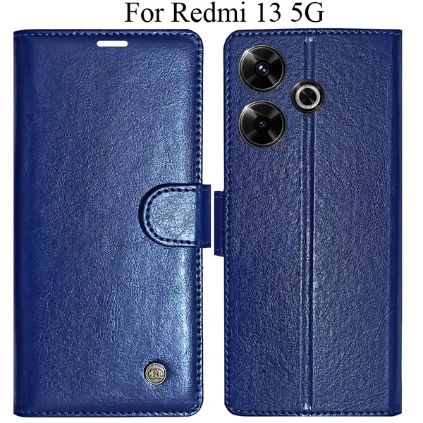 Blue_Premium_Flip_Cover_For_Redmi_13_5G