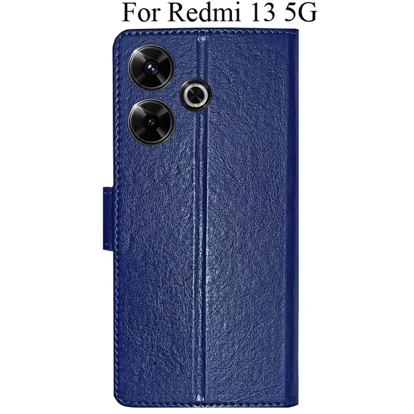 Blue_Premium_Flip_Cover_For_Redmi_13_5G